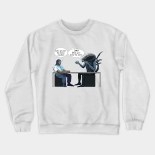 Bonus Situation Discussion (Alien 1979 Parody) Crewneck Sweatshirt